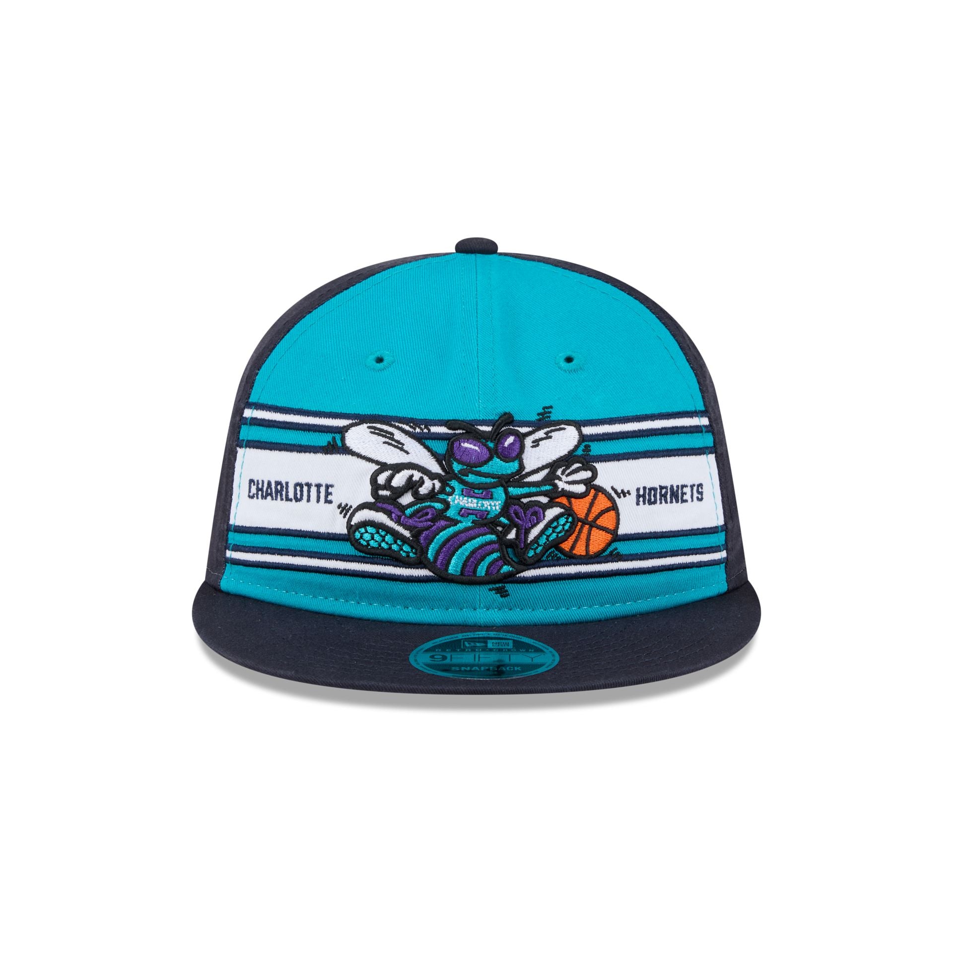 Charlotte Hornets Team Stripes Retro Crown 9FIFTY Snapback Hat