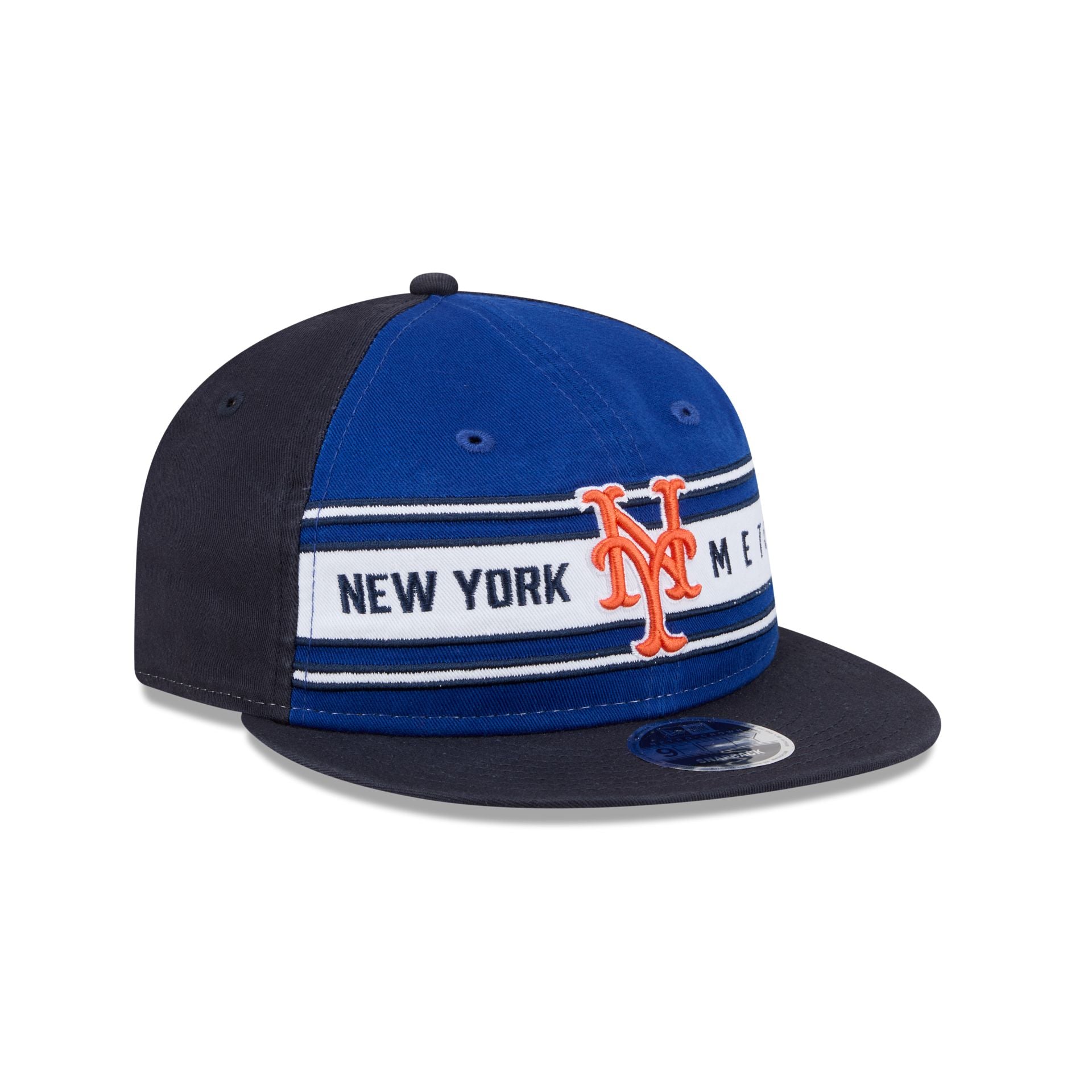 New York Mets Team Stripes Retro Crown 9FIFTY Snapback Hat