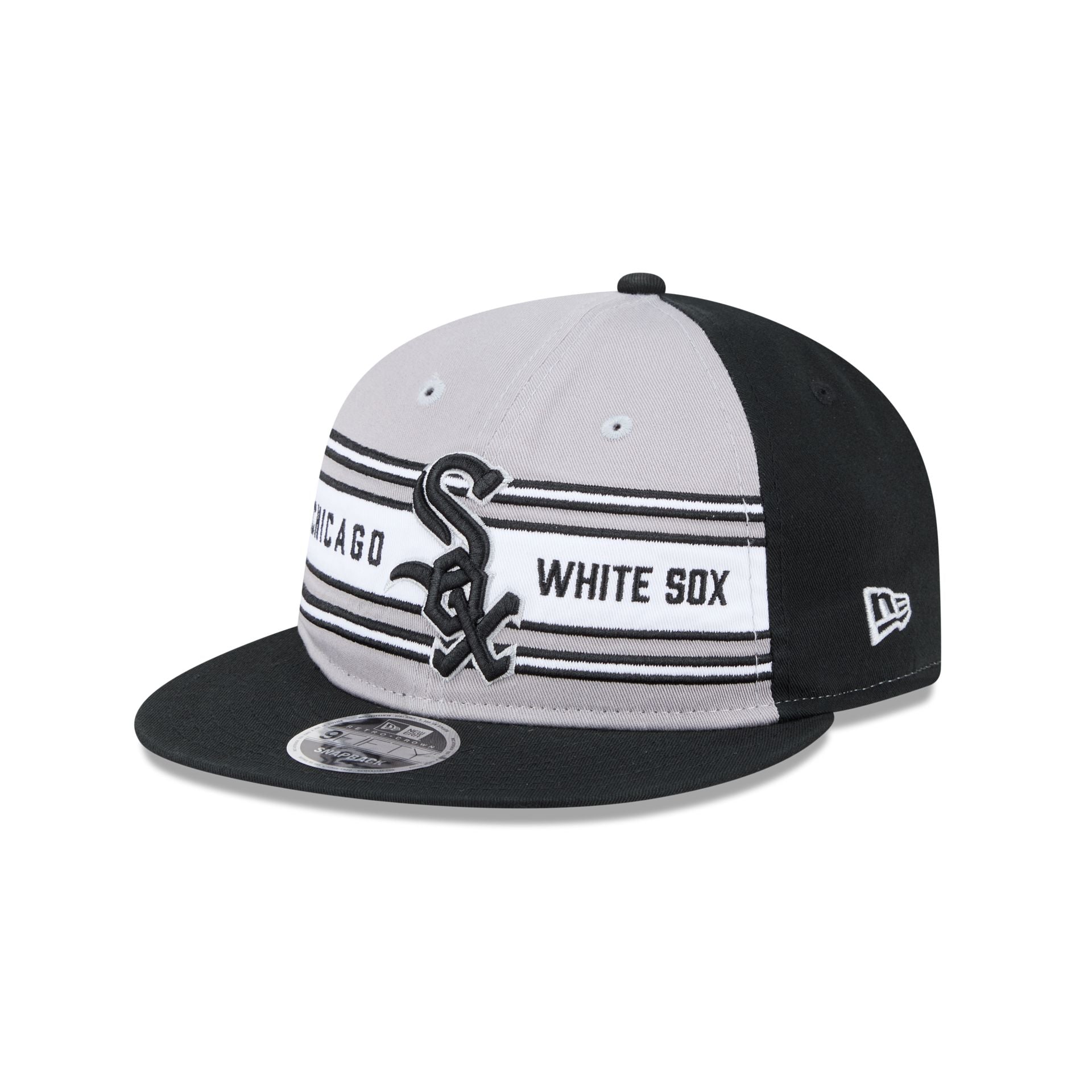 Chicago White Sox Team Stripes Retro Crown 9FIFTY Snapback Hat