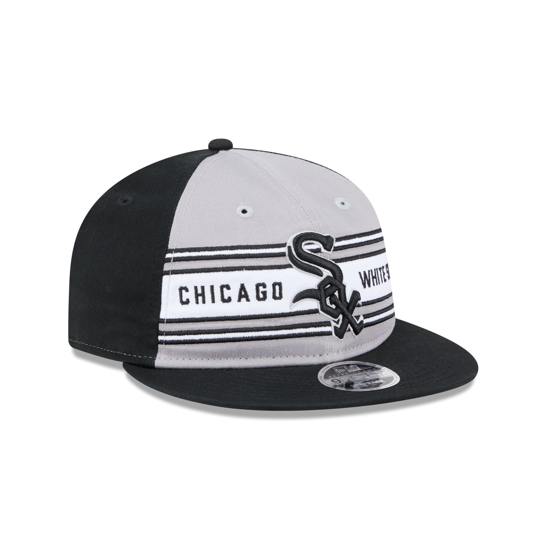 Chicago White Sox Team Stripes Retro Crown 9FIFTY Snapback Hat