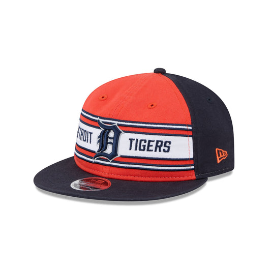 Detroit Tigers Team Stripes Retro Crown 9FIFTY Snapback Hat - New Era Cap