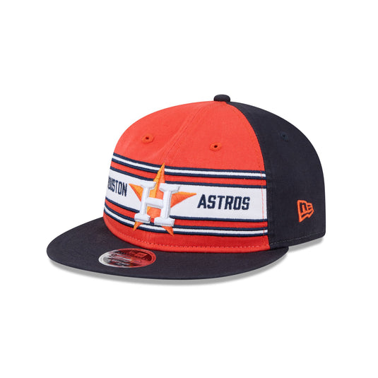 Houston Astros Team Stripes Retro Crown 9FIFTY Snapback Hat - New Era Cap