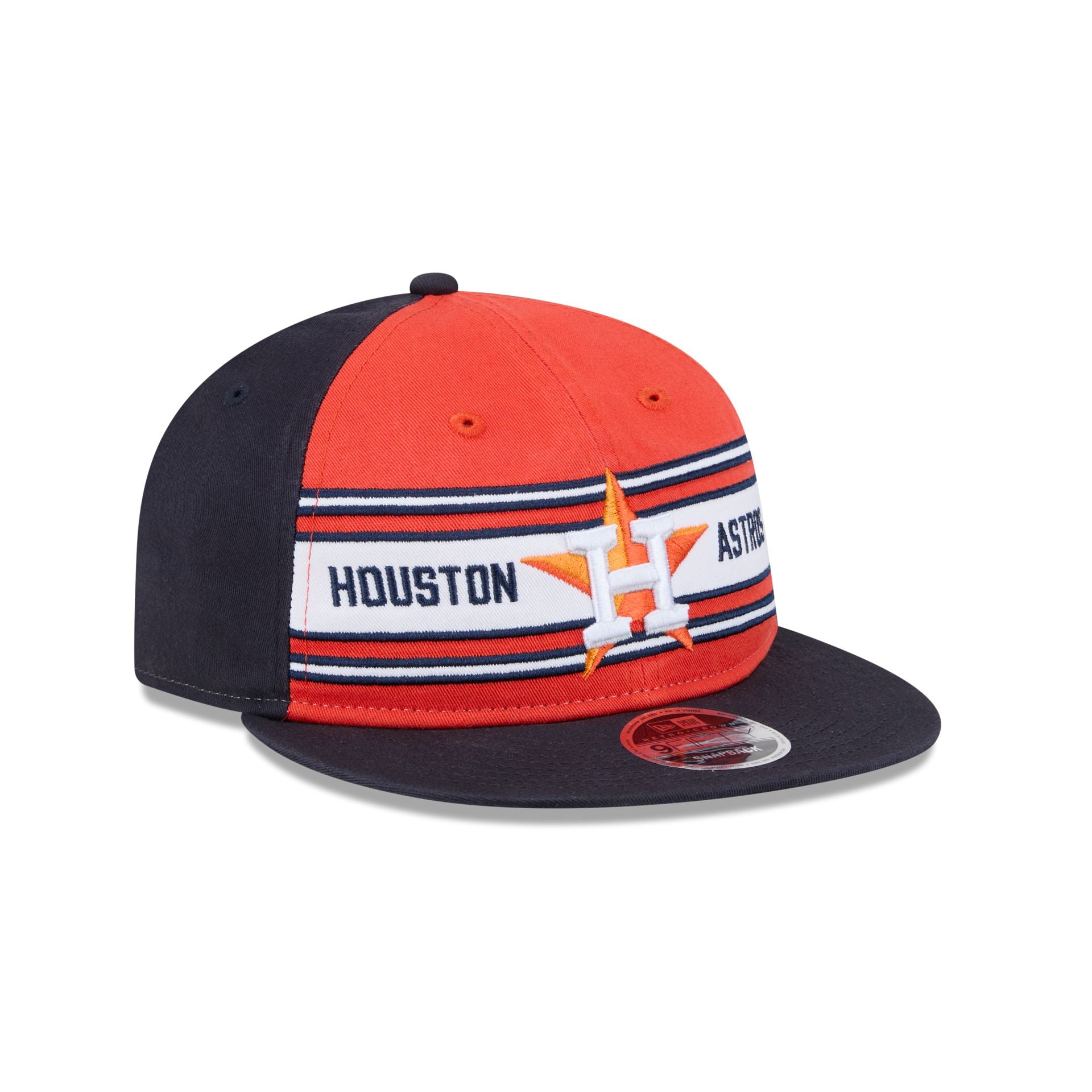 Houston Astros Team Stripes Retro Crown 9FIFTY Snapback Hat