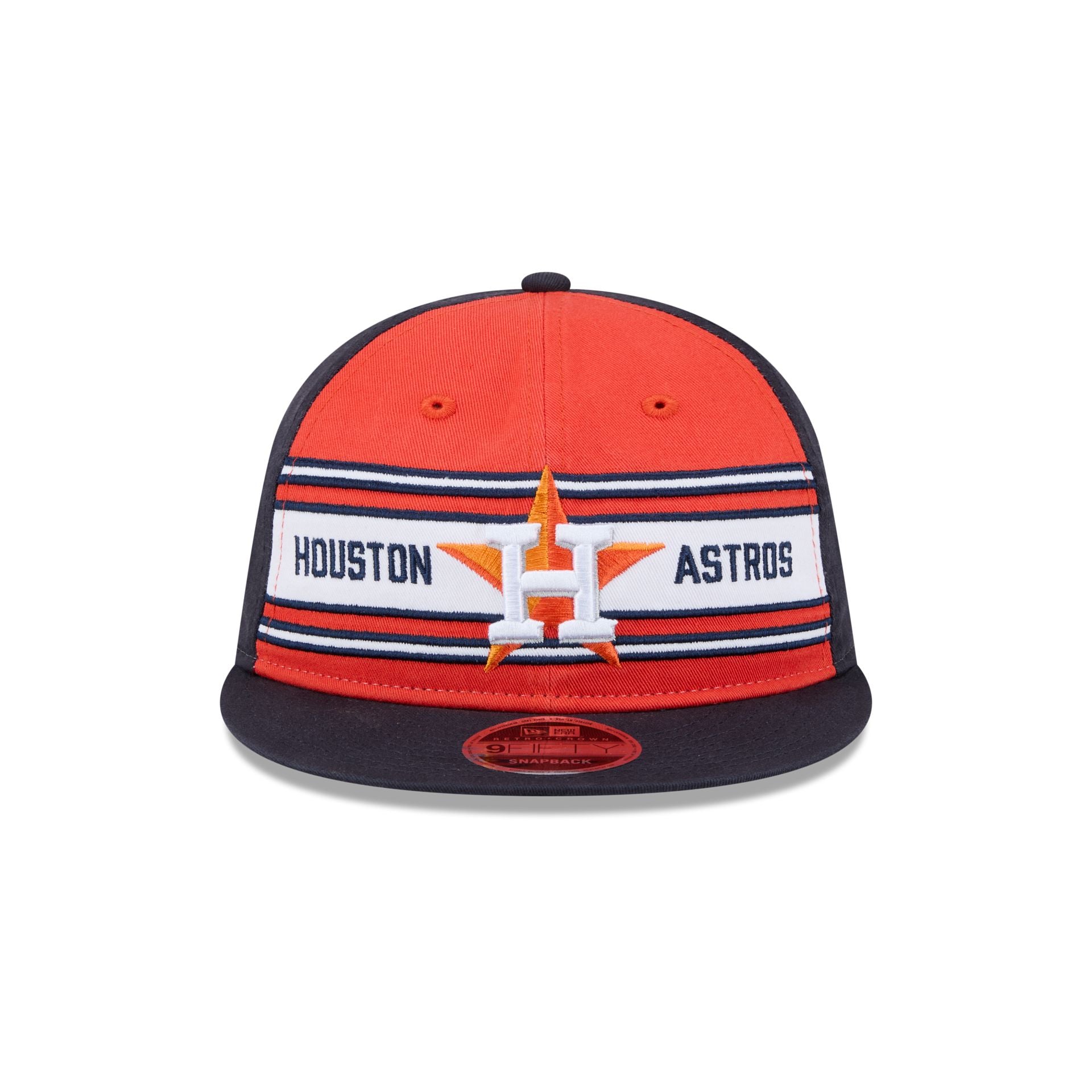 Houston Astros Team Stripes Retro Crown 9FIFTY Snapback Hat