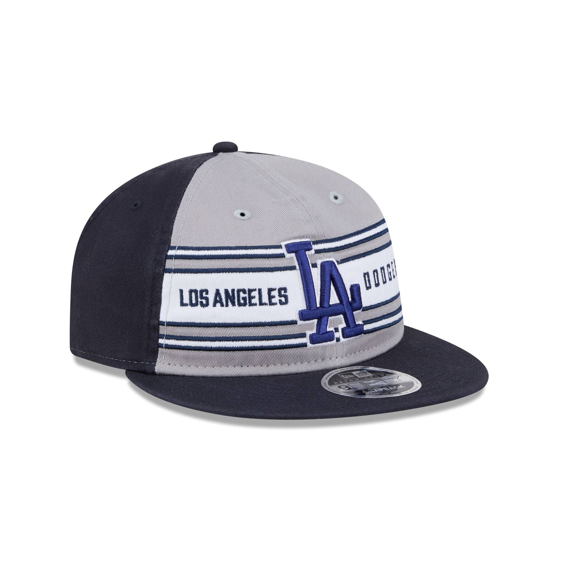 Los Angeles Dodgers Team Stripes Retro Crown 9FIFTY Snapback Hat