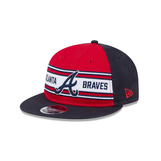 Atlanta Braves Team Stripes Retro Crown 9FIFTY Snapback Hat - New Era Cap