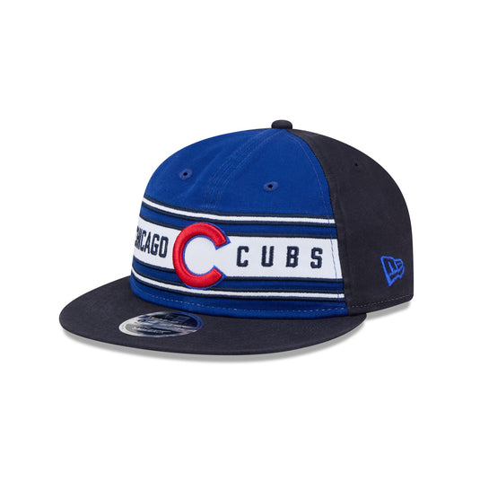Chicago Cubs Team Stripes Retro Crown 9FIFTY Snapback Hat - New Era Cap