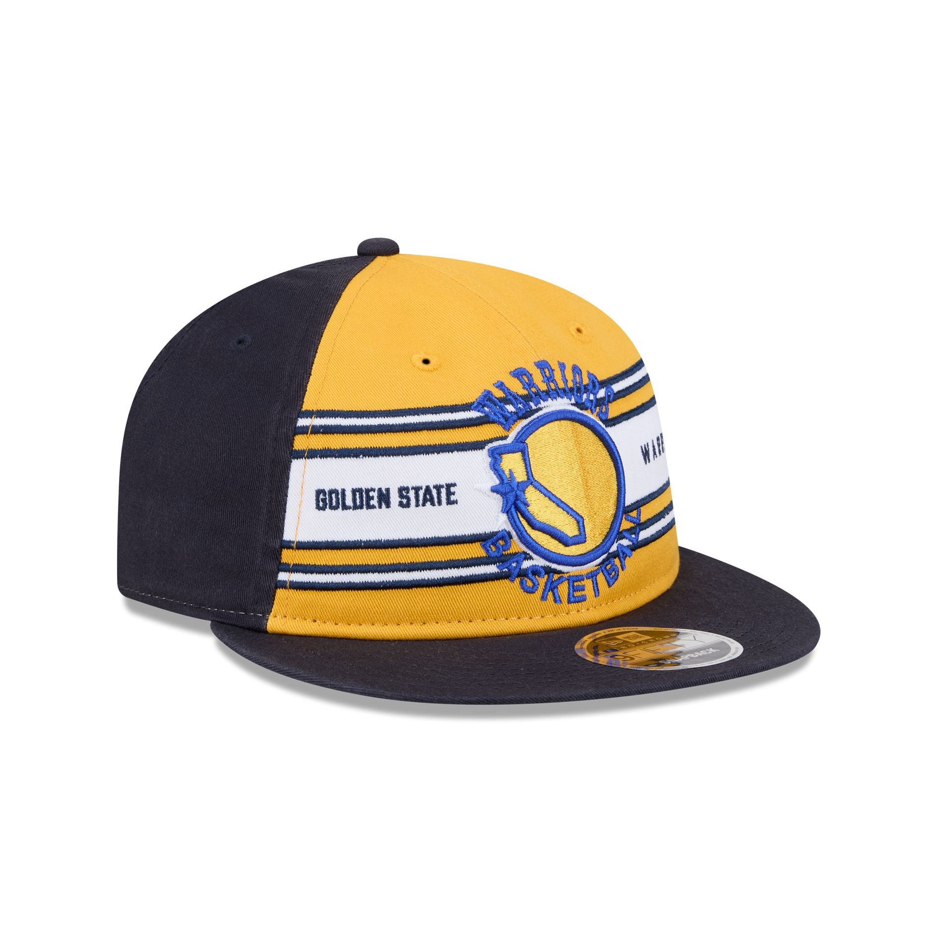 Golden State Warriors Team Stripes Retro Crown 9FIFTY Snapback Hat
