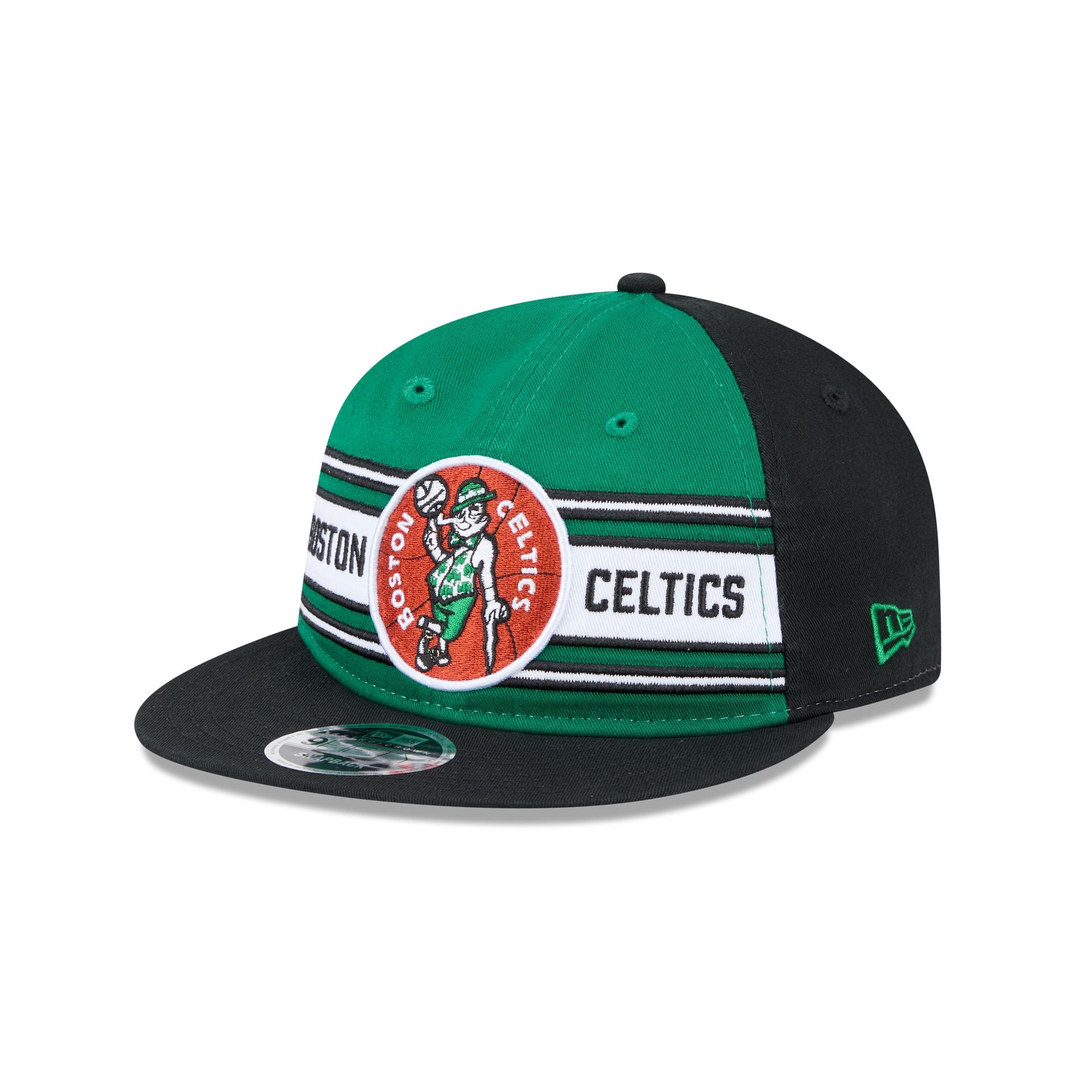 Boston Celtics Team Stripes Retro Crown 9FIFTY Snapback Hat