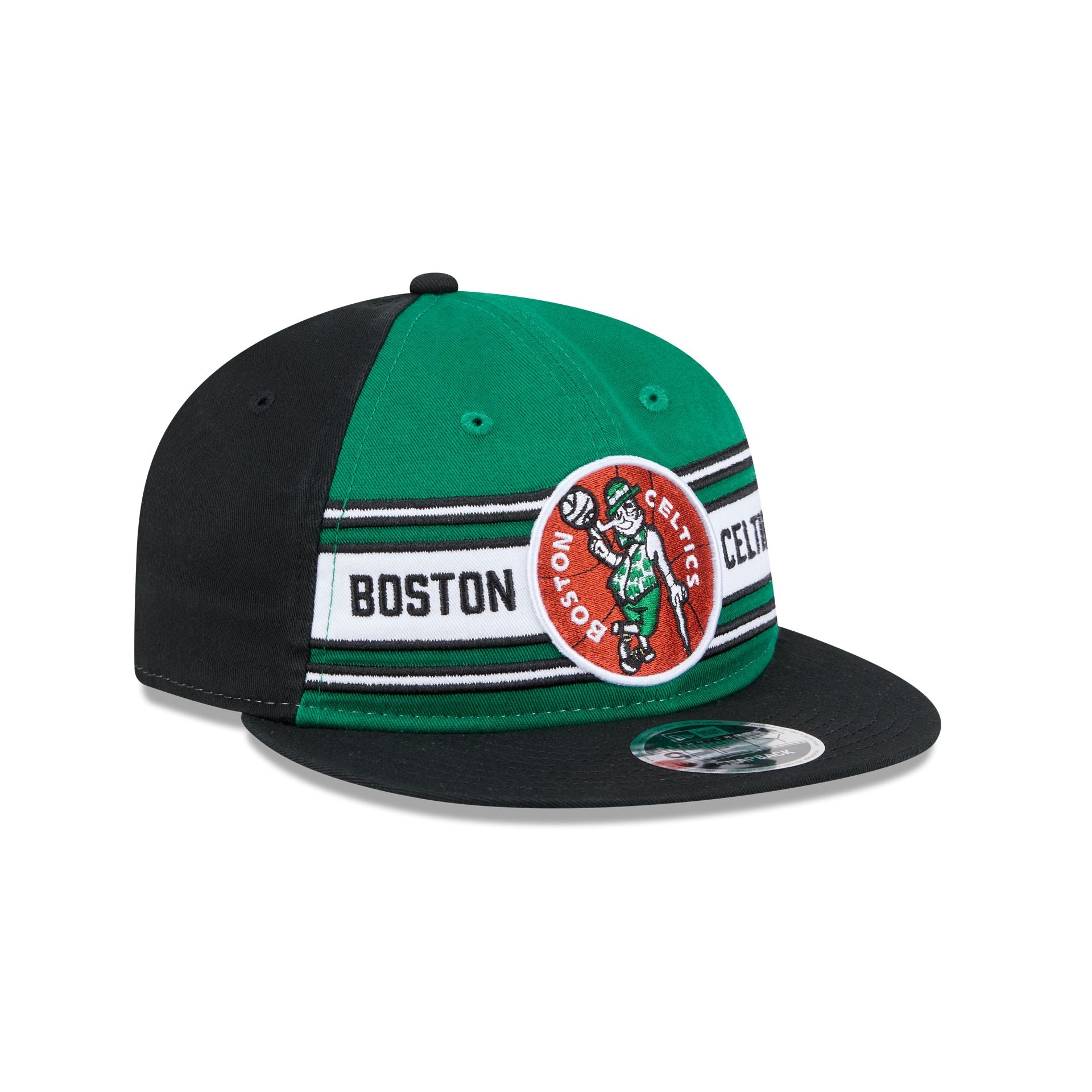 Boston Celtics Team Stripes Retro Crown 9FIFTY Snapback Hat