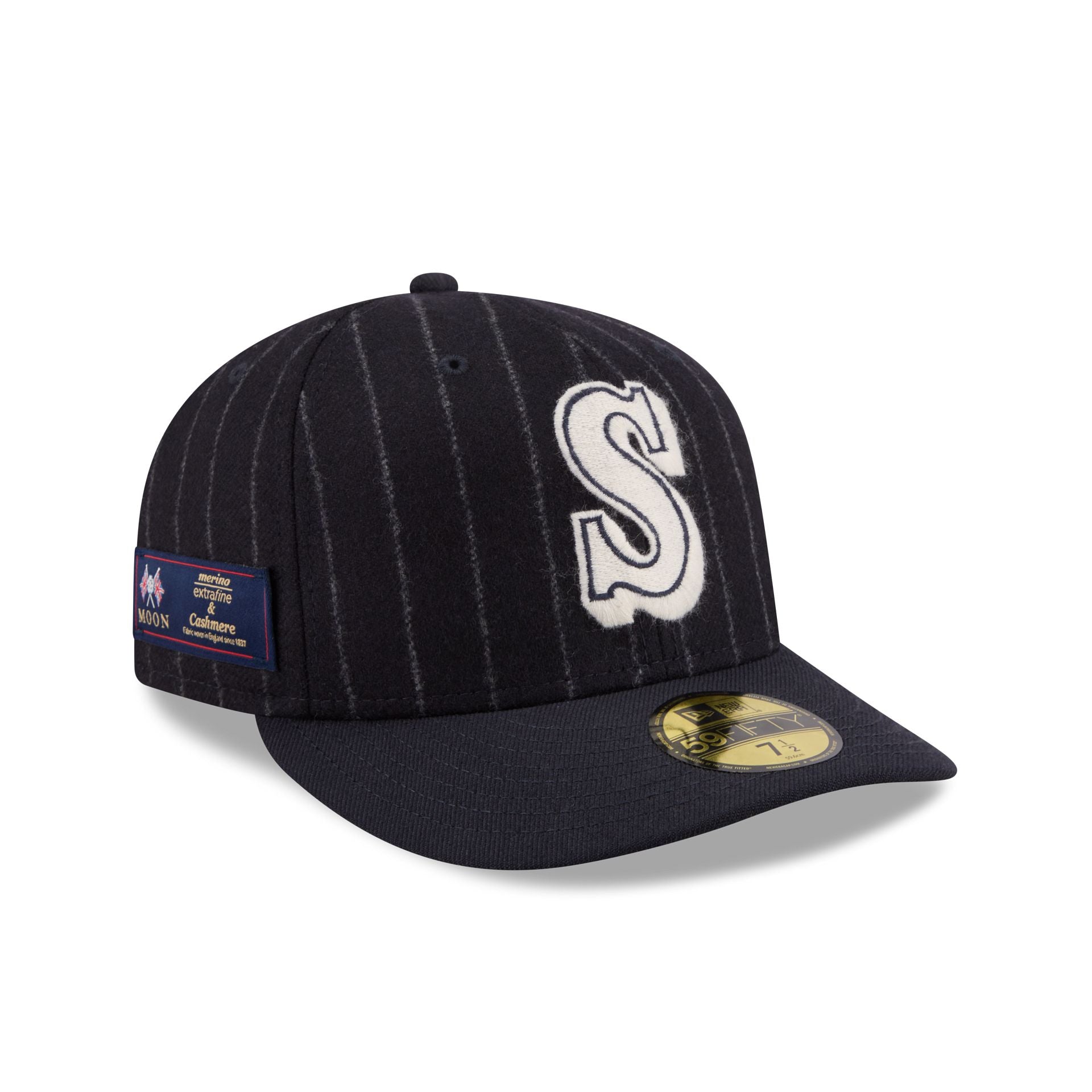 Seattle Mariners Pinstripe Merino & Cashmere Moon 59FIFTY Fitted