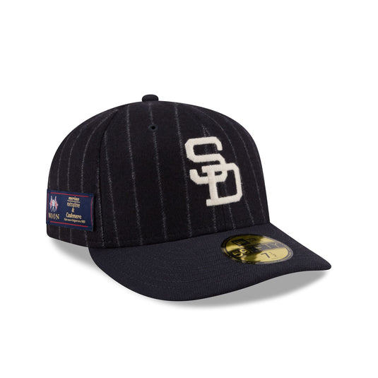 San Diego Padres Pinstripe Merino & Cashmere Moon 59FIFTY Fitted Hat - New Era Cap