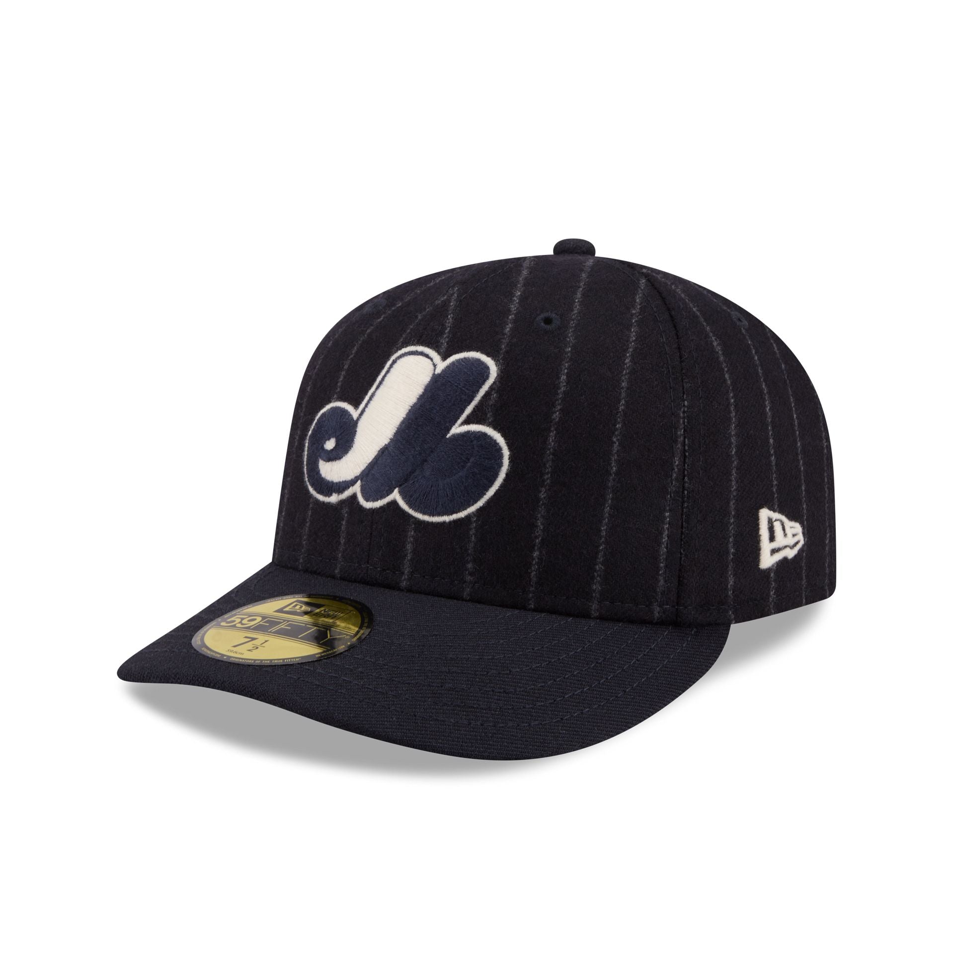Montreal Expos Pinstripe Merino & Cashmere Moon 59FIFTY Fitted Hat