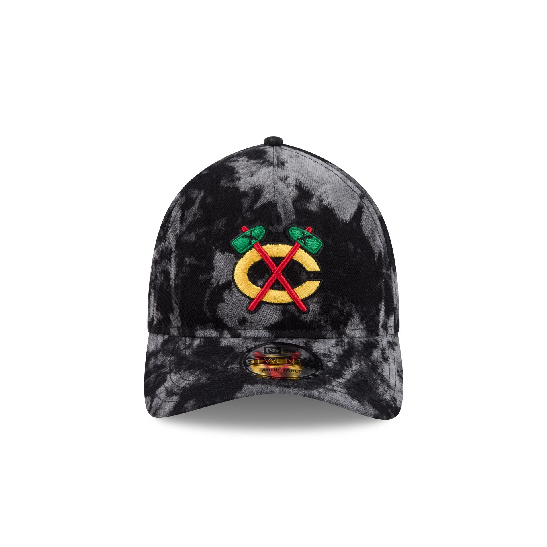 Chicago Blackhawks Bleached Denim 9TWENTY A-Frame Adjustable Hat