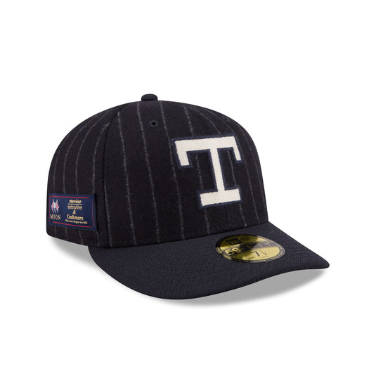 Texas Rangers Pinstripe Merino & Cashmere Moon 59FIFTY Fitted Hat - New Era Cap
