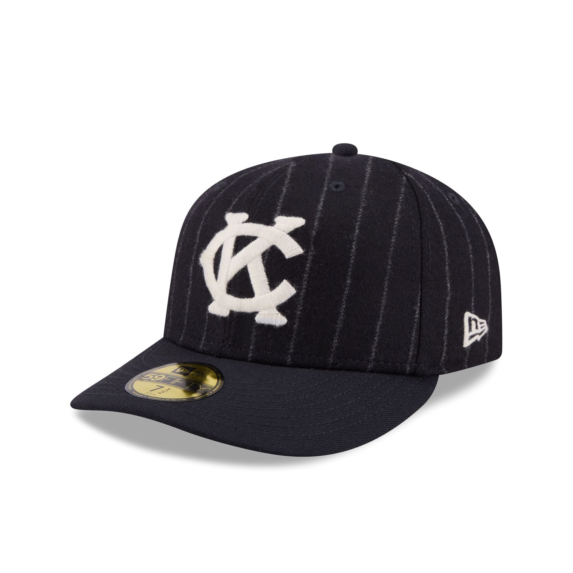 Kansas City Monarchs Pinstripe Merino & Cashmere Moon 59FIFTY Fitted Hat