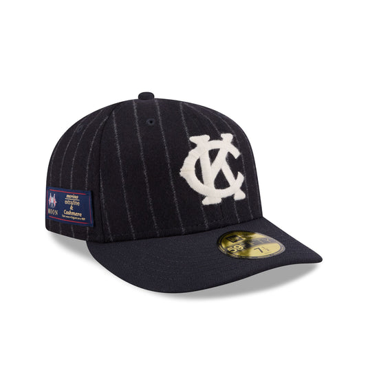 Kansas City Monarchs Pinstripe Merino & Cashmere Moon 59FIFTY Fitted Hat - New Era Cap