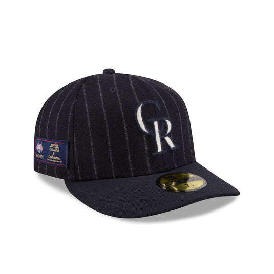 Colorado Rockies Pinstripe Merino & Cashmere Moon 59FIFTY Fitted Hat - New Era Cap