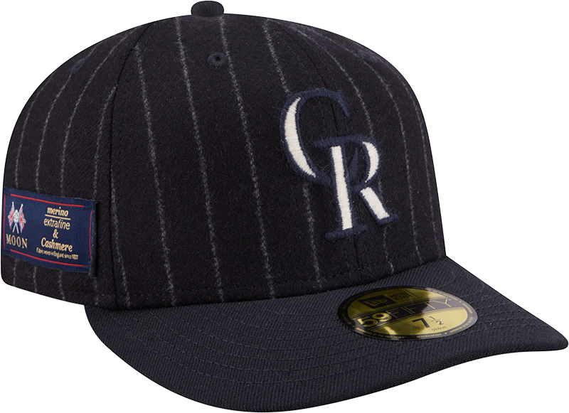 Colorado Rockies Pinstripe Merino & Cashmere Moon 59FIFTY Fitted Hat