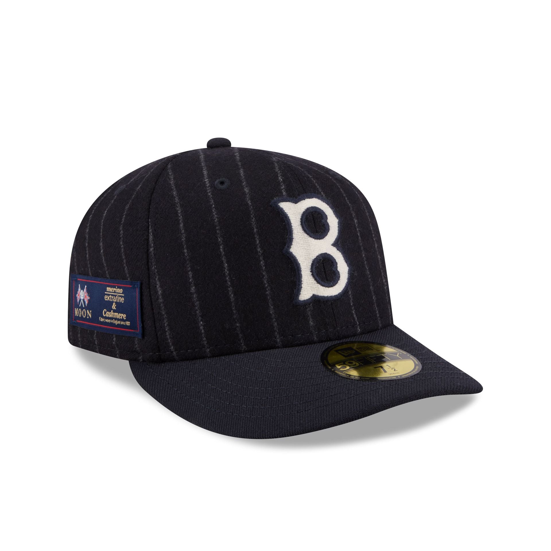 Boston Red Sox Pinstripe Merino & Cashmere Moon 59FIFTY Fitted Hat