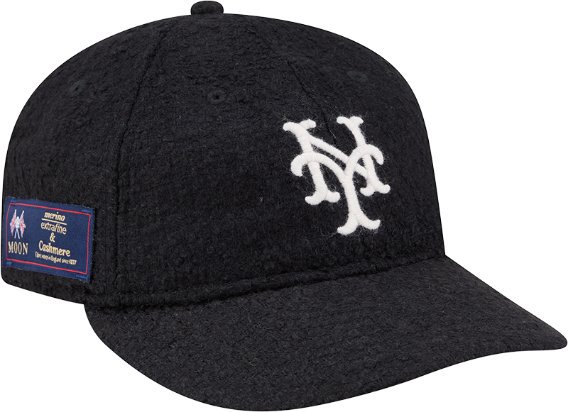 New York Mets Navy Merino & Cashmere Moon Retro Crown 9FIFTY Adjustable Hat