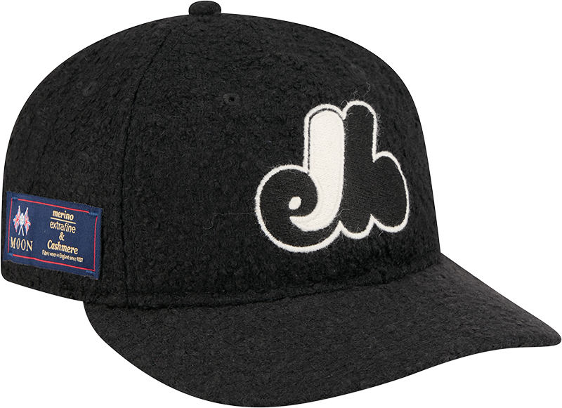 Montreal Expos Navy Merino & Cashmere Moon Retro Crown 9FIFTY Adjustable Hat