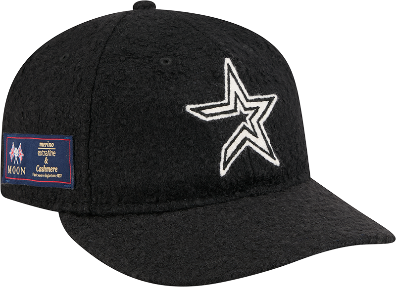 Houston Astros Navy Merino & Cashmere Moon Retro Crown 9FIFTY Adjustable Hat