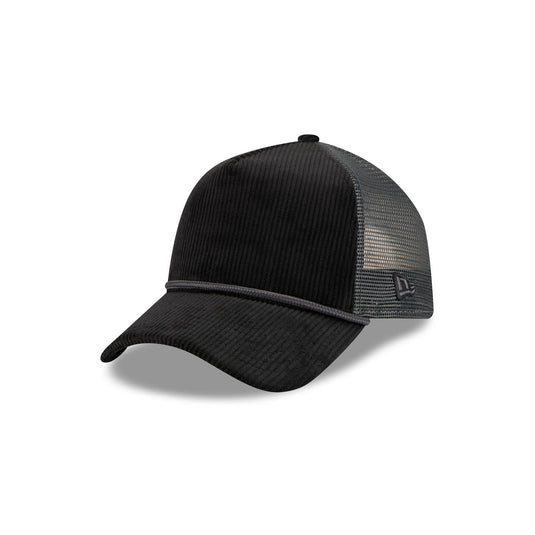 New Era Cap Corduroy Black 9FORTY A-Frame Trucker Hat - New Era Cap