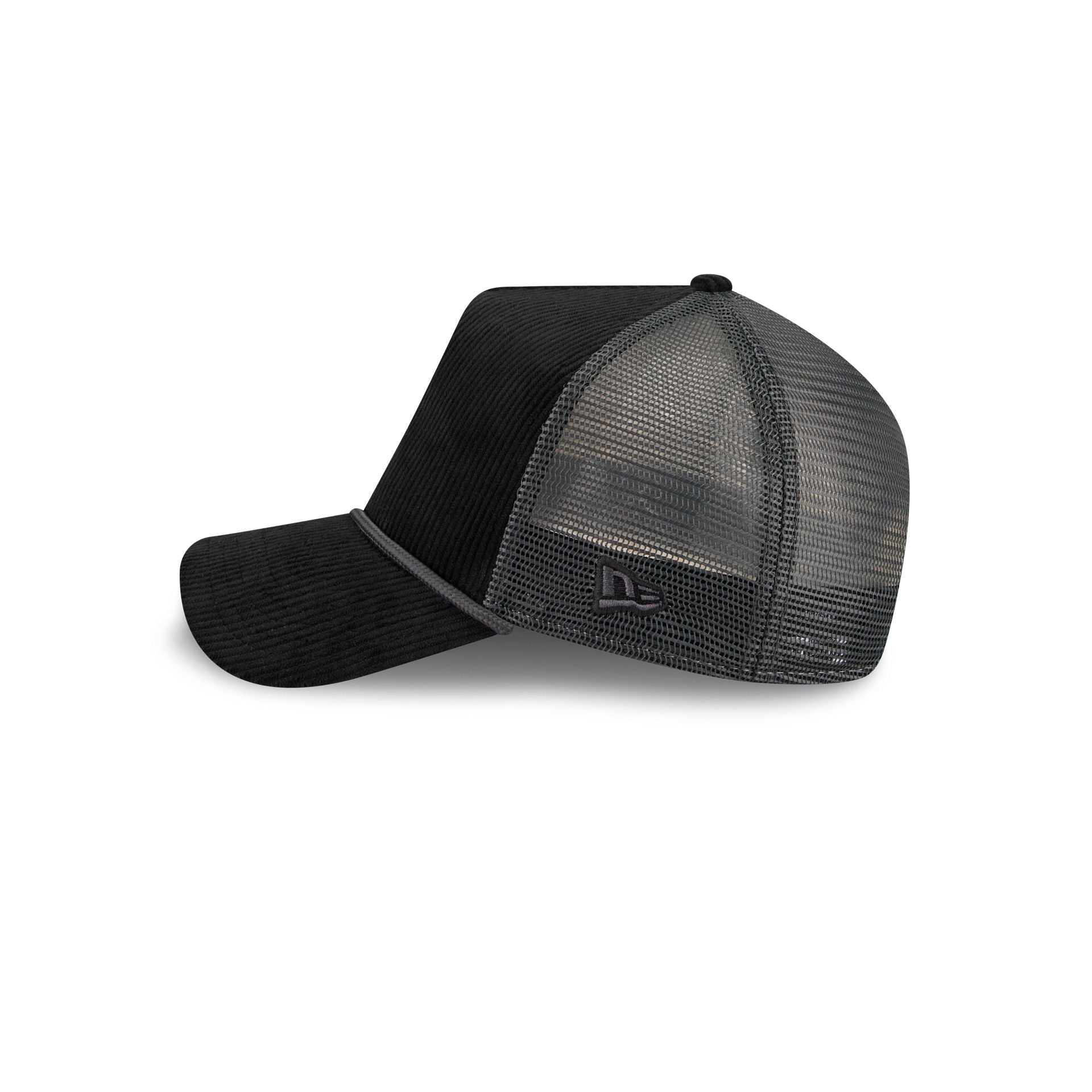 New Era Cap Corduroy Black 9FORTY A-Frame Trucker Hat