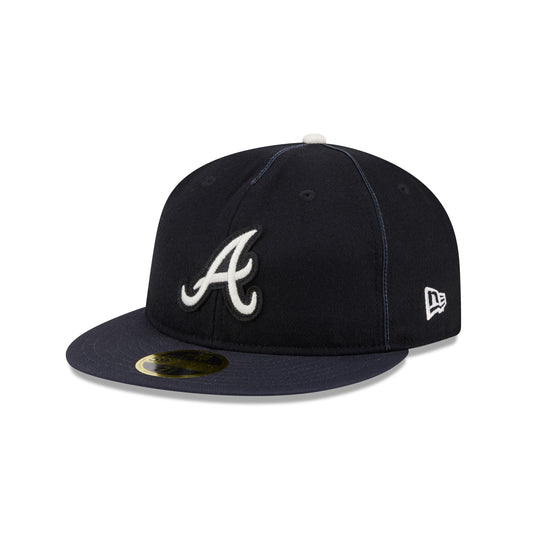 Atlanta Braves Felt Logo Retro Crown 59FIFTY Fitted Hat - New Era Cap