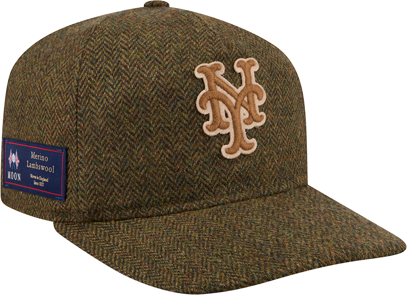 New York Mets Olive Merino Lambswool Moon 19TWENTY Adjustable Hat