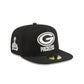 Just Caps Chiseled Logo Green Bay Packers 59FIFTY A-Frame Fitted Hat
