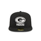 Just Caps Chiseled Logo Green Bay Packers 59FIFTY A-Frame Fitted Hat