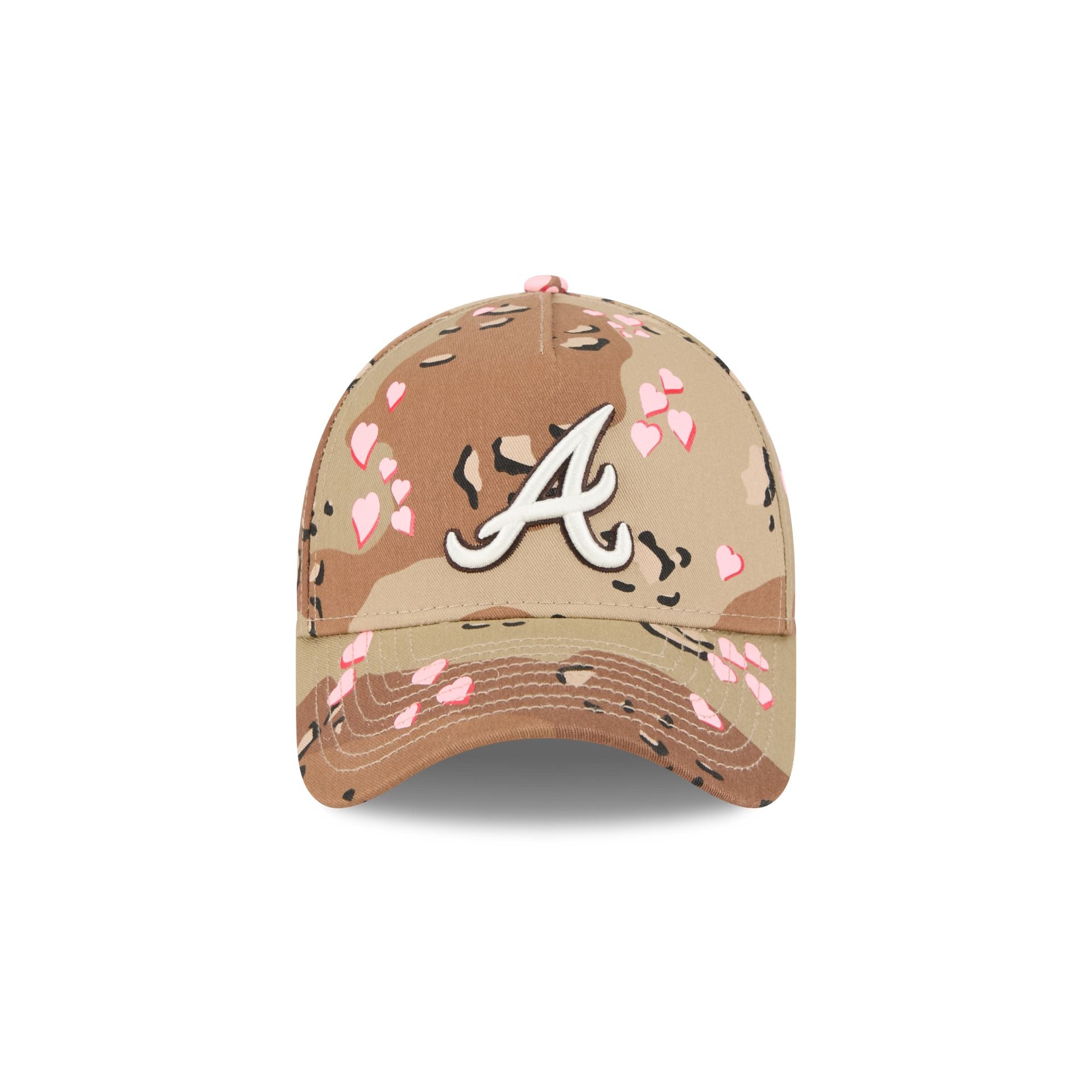 Atlanta Braves Camo Hearts 9FORTY A-Frame Snapback Hat