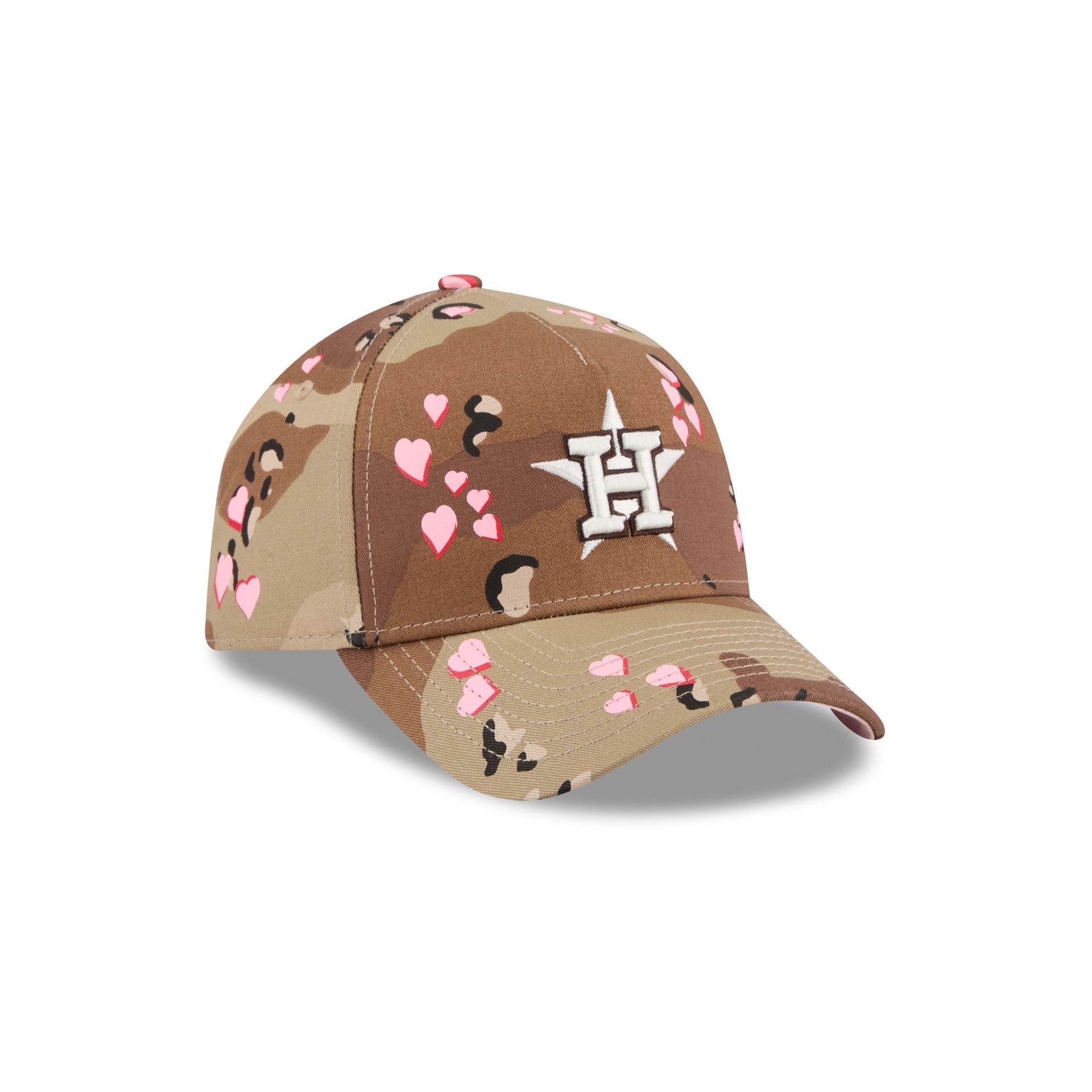 Houston Astros Camo Hearts 9FORTY A-Frame Snapback Hat
