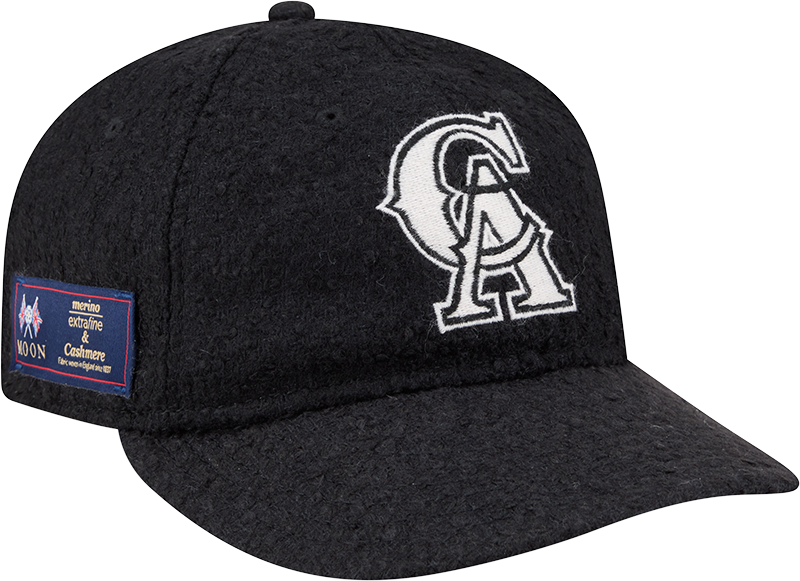 Los Angeles Angels Navy Merino & Cashmere Moon Retro Crown 9FIFTY Adjustable Hat