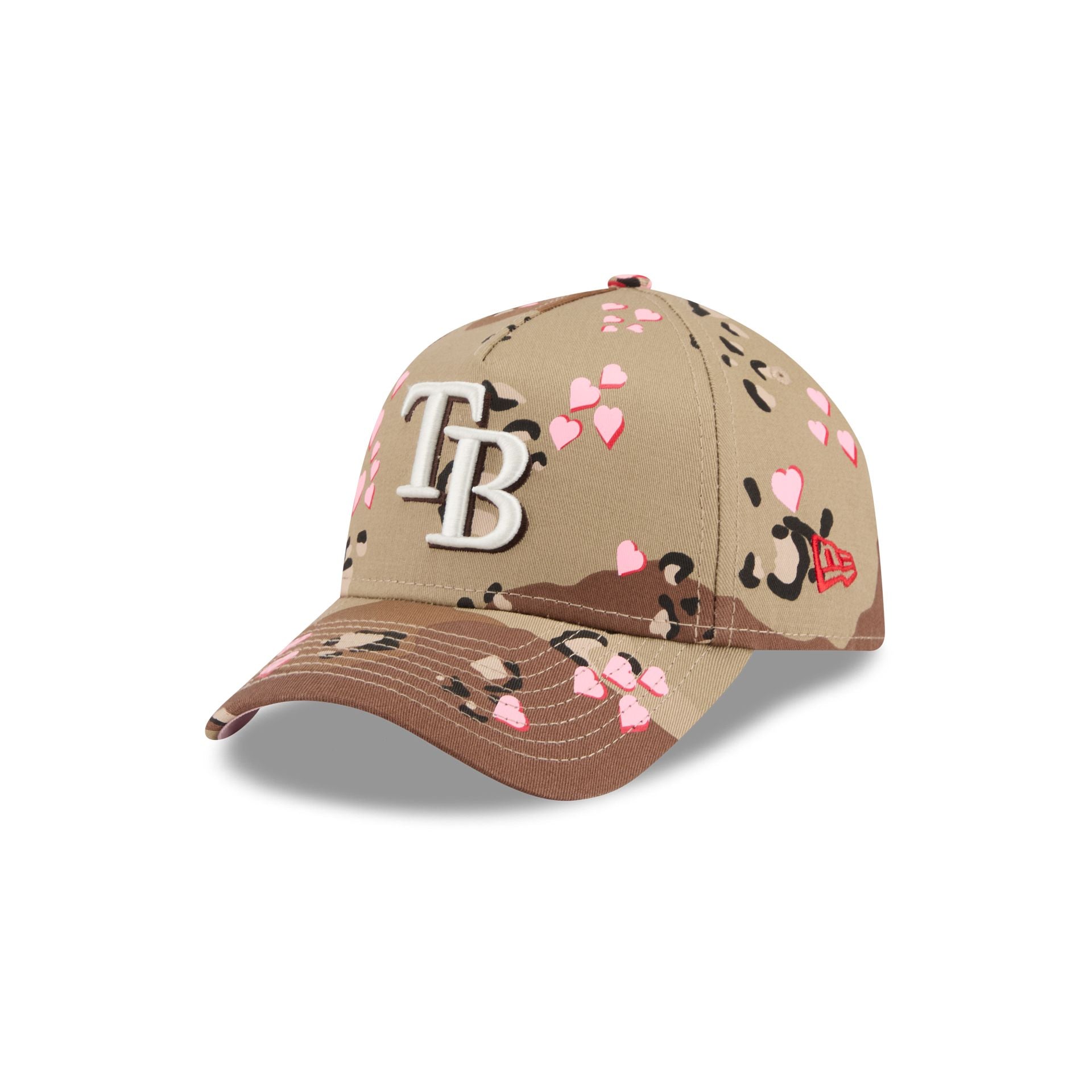 Tampa Bay Rays Camo Hearts 9FORTY A-Frame Snapback Hat