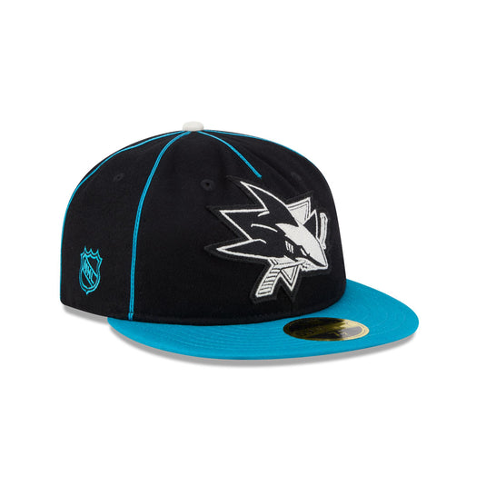 San Jose Sharks Felt Logo Retro Crown 59FIFTY Fitted Hat - New Era Cap