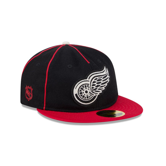 Detroit Red Wings Felt Logo Retro Crown 59FIFTY Fitted Hat - New Era Cap