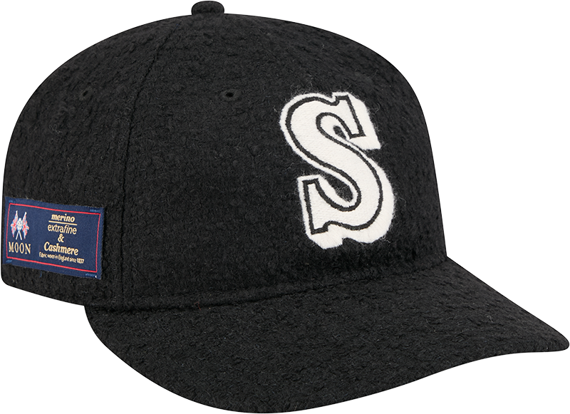 Seattle Mariners Navy Merino & Cashmere Moon Retro Crown 9FIFTY Adjustable Hat