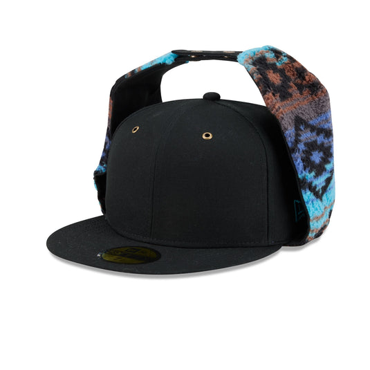 New Era Cap Canvas Black Dog Ear 59FIFTY Fitted Hat - New Era Cap