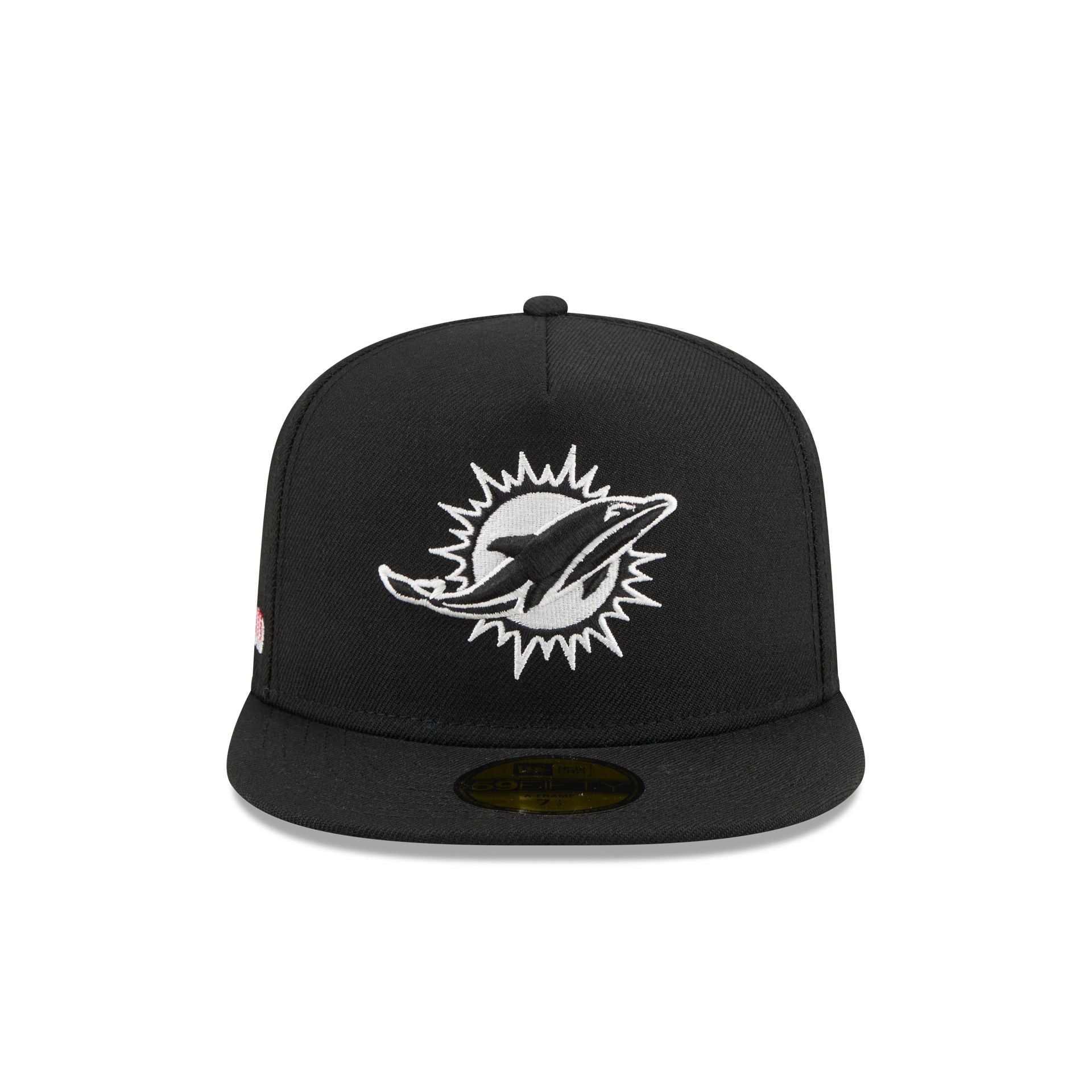 Just Caps Chiseled Logo Miami Dolphins 59FIFTY A-Frame Fitted Hat