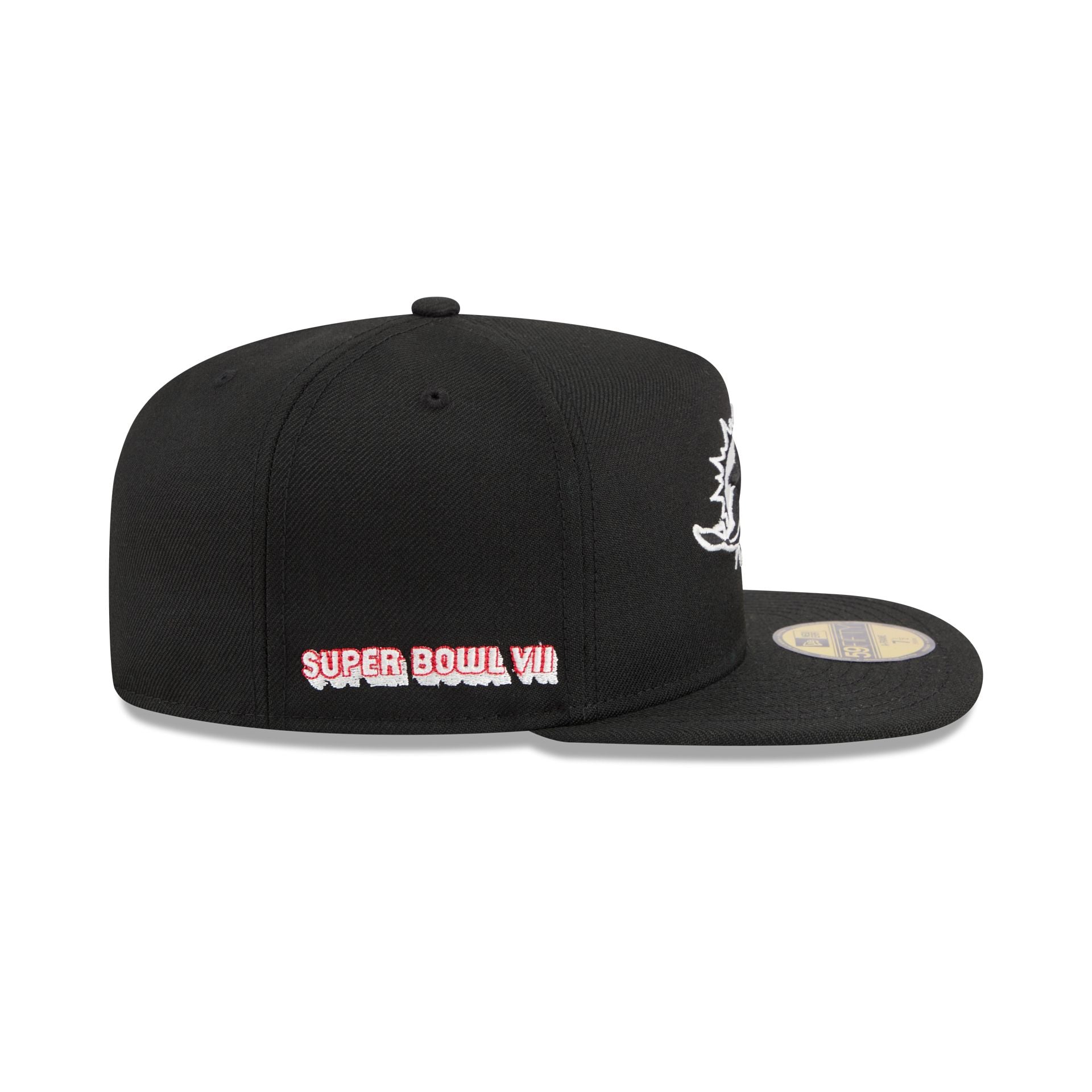 Just Caps Chiseled Logo Miami Dolphins 59FIFTY A-Frame Fitted Hat