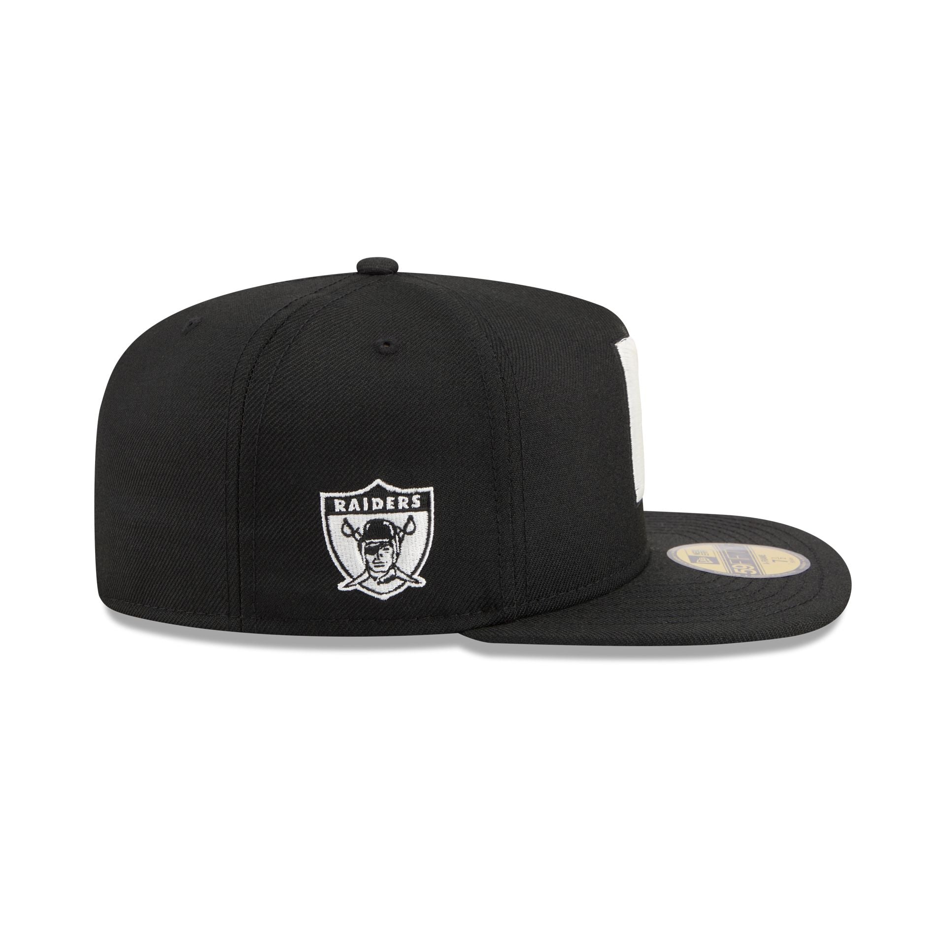 Just Caps Chiseled Logo Las Vegas Raiders 59FIFTY A-Frame Fitted Hat