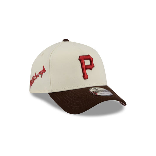 Pittsburgh Pirates City Script 9FORTY A-Frame Snapback Hat - New Era Cap