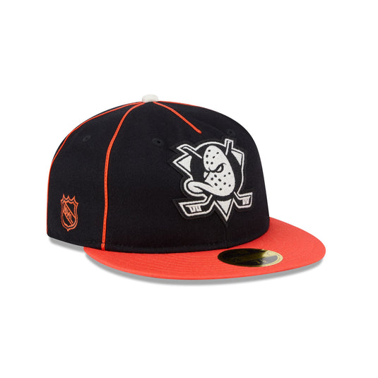 Anaheim Ducks Felt Logo Retro Crown 59FIFTY Fitted Hat - New Era Cap