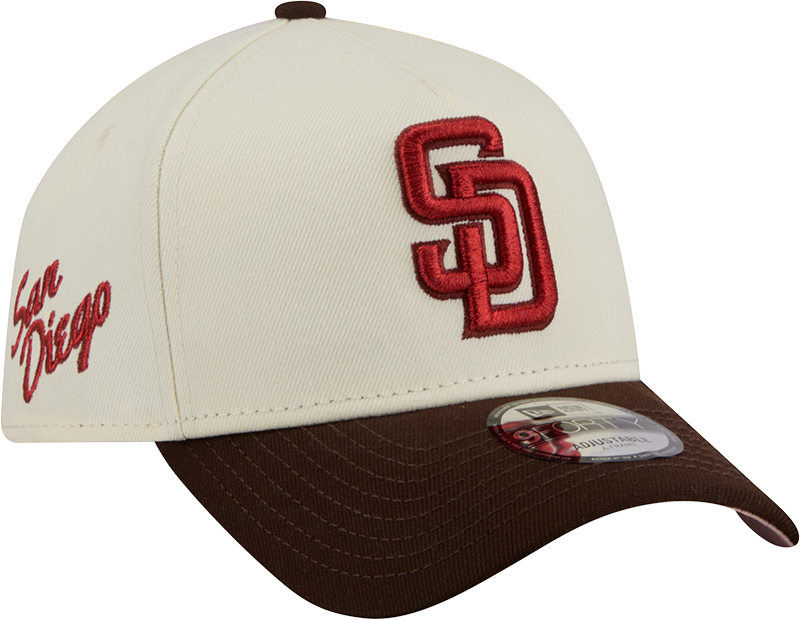San Diego Padres City Script 9FORTY A-Frame Snapback Hat