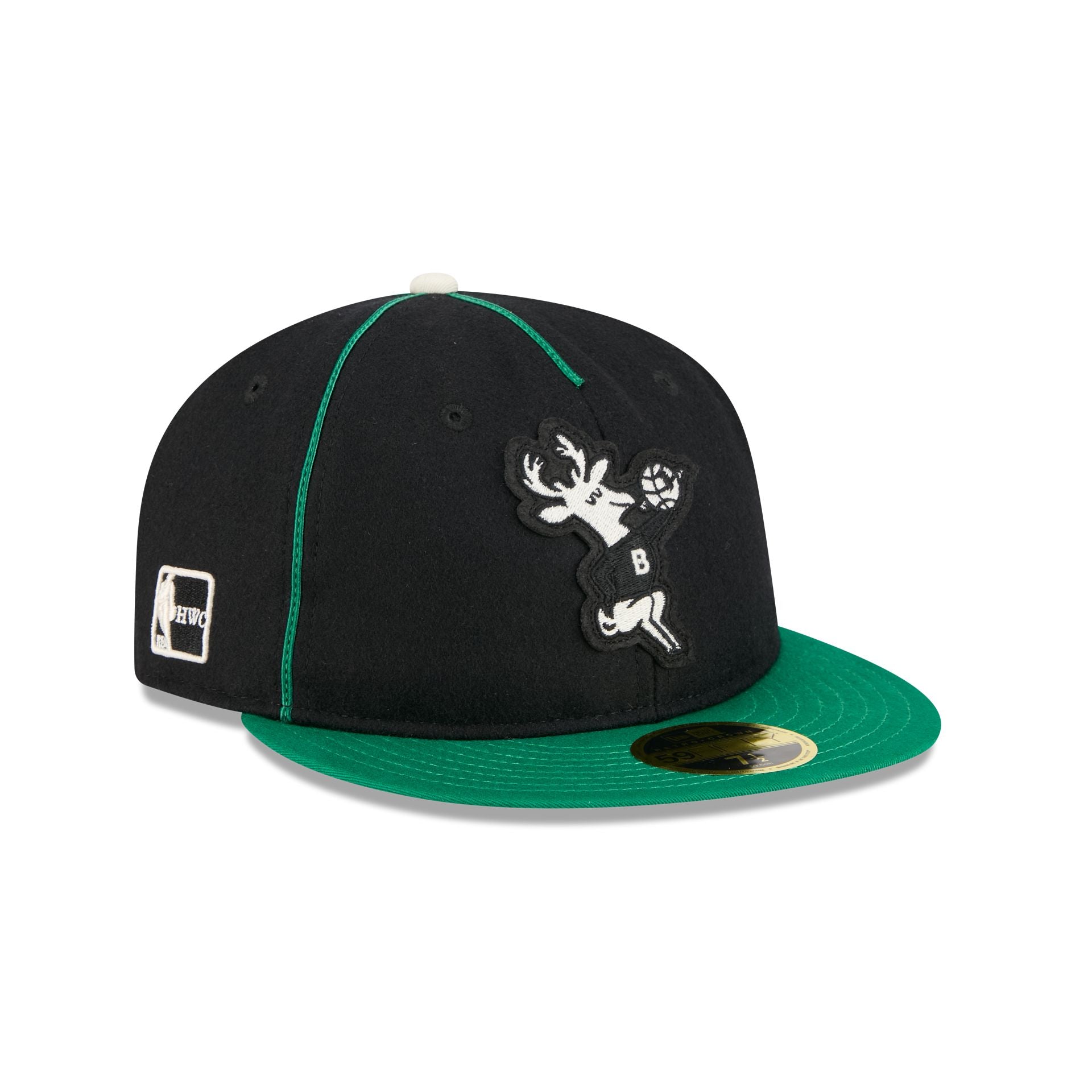 Milwaukee Bucks Felt Logo Retro Crown 59FIFTY Fitted Hat