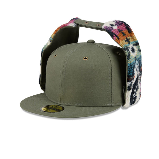 New Era Cap Canvas Olive Dog Ear 59FIFTY Fitted Hat - New Era Cap