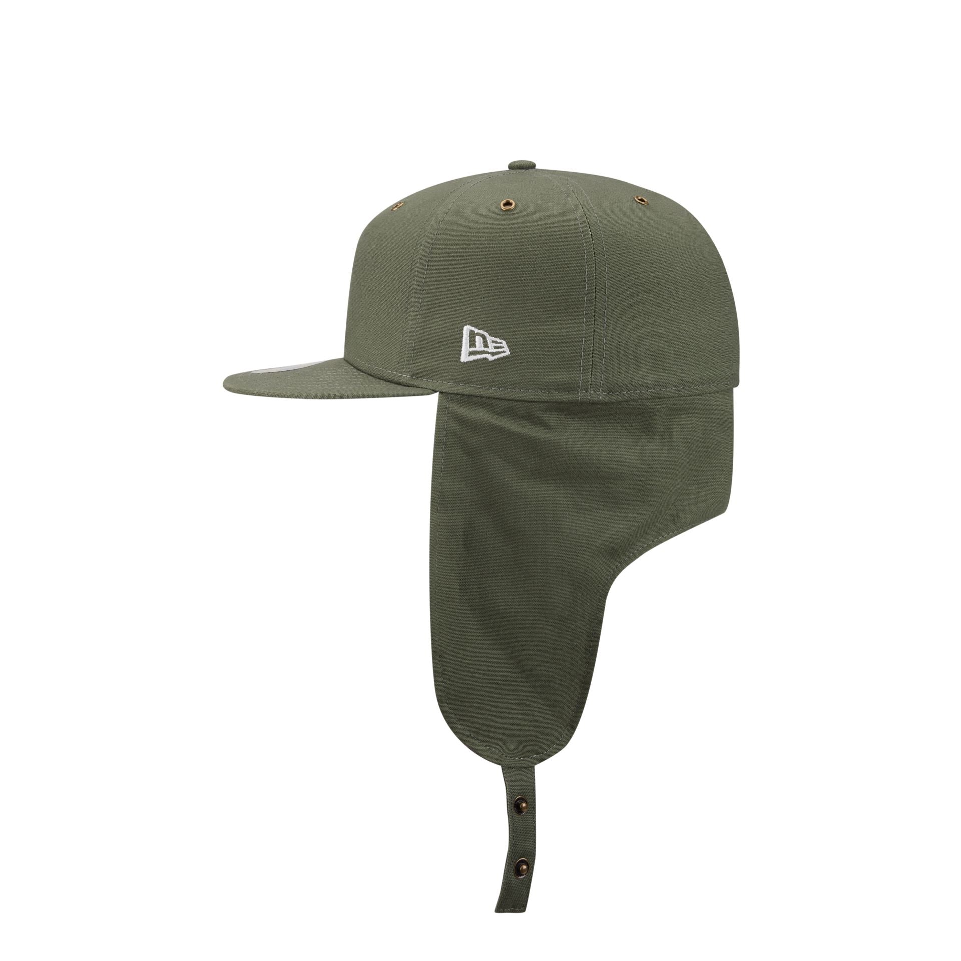 New Era Cap Canvas Olive Dog Ear 59FIFTY Fitted Hat